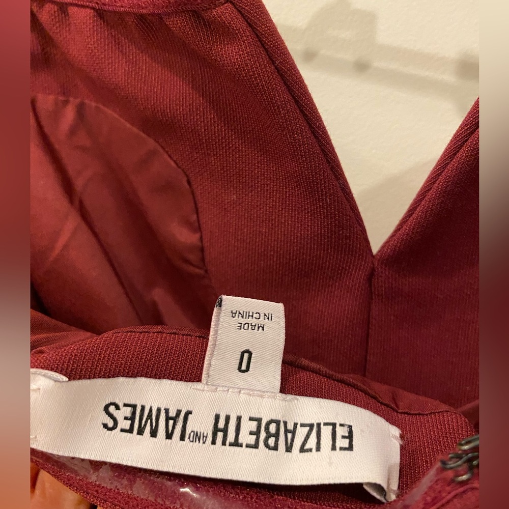 Elizabeth & James Burgundy Naveen Strapless Bodycon Dress - Picture 3 of 3